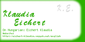 klaudia eichert business card